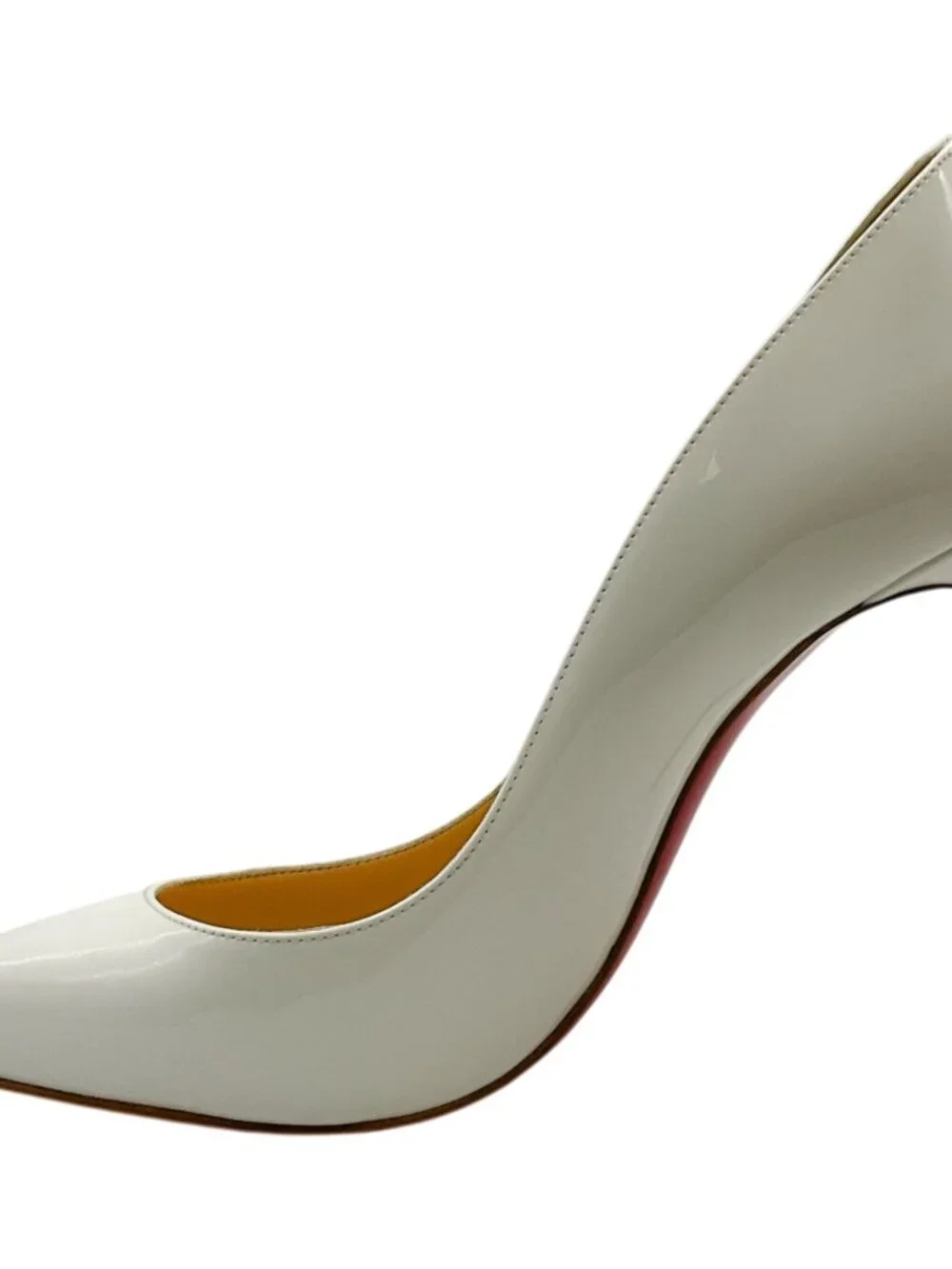 Christian Louboutin White Patent Leather Pigalle Follies Pumps - Picture 3 of 7